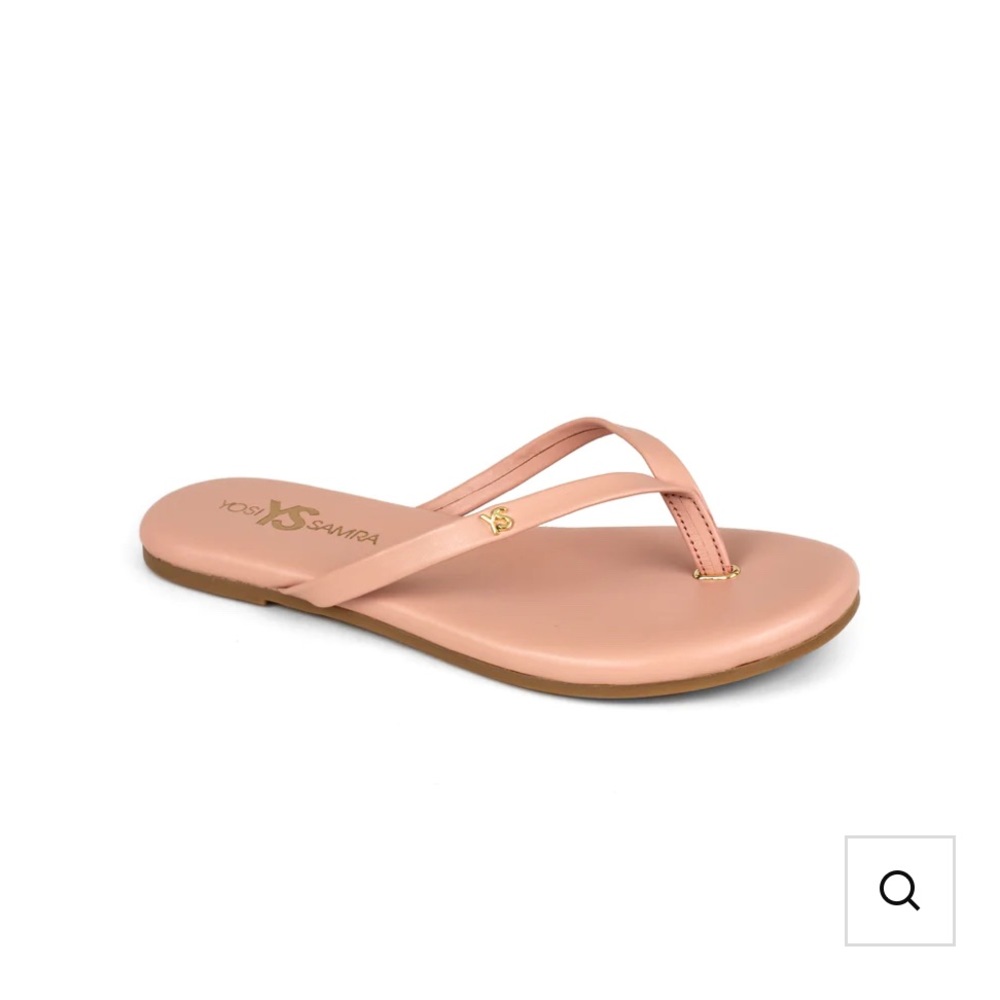 Yosi Samra Rivington Blush Nappa Leather Flip Flop